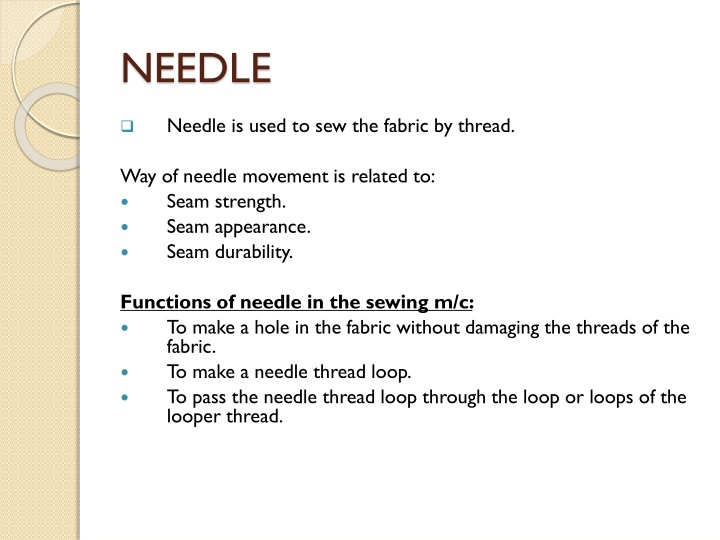 The Functions and Components of Sewing Machine Needles