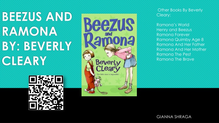 Beezus and Ramona by Beverly Cleary - Realistic Fiction Tale