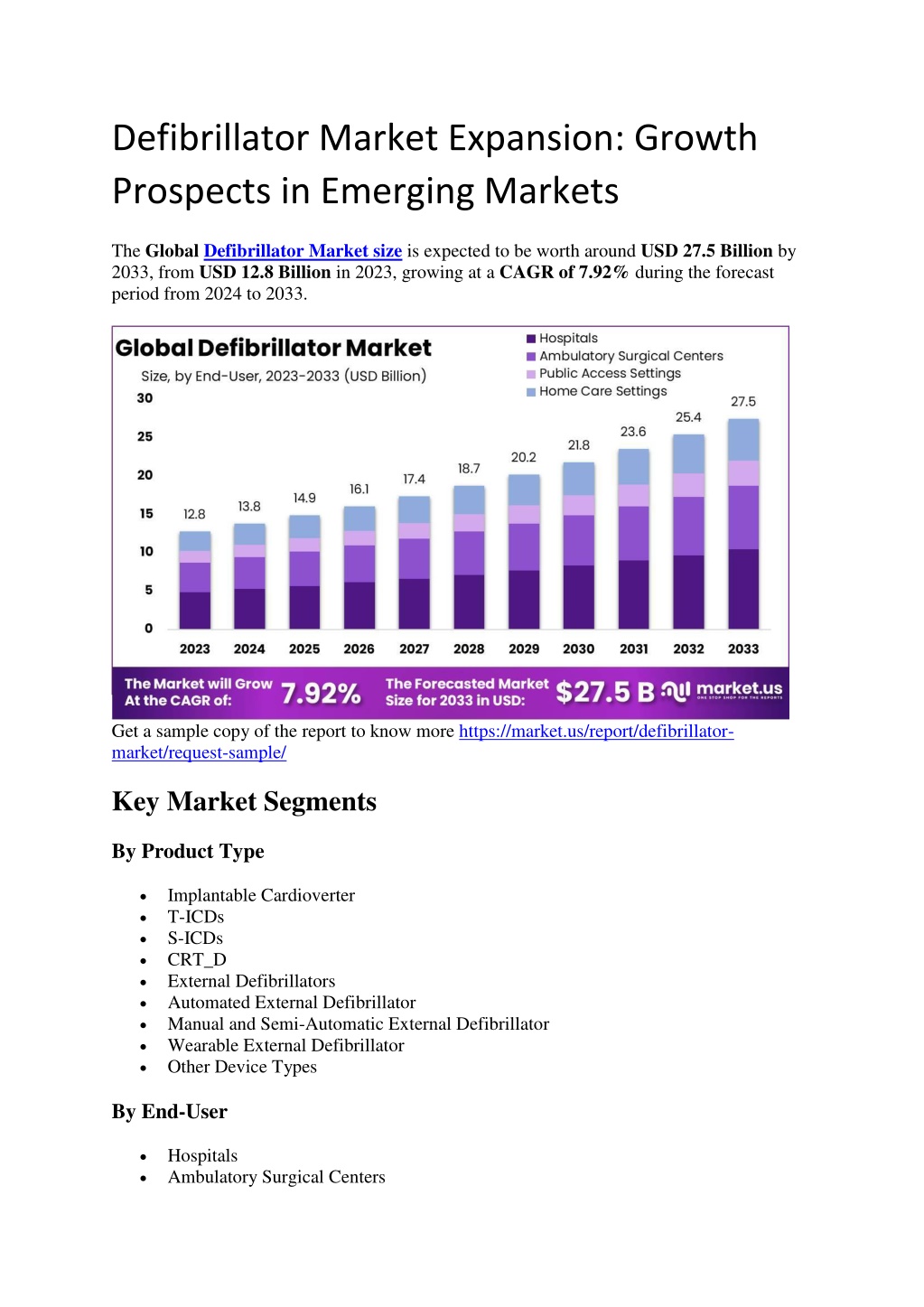 defibrillator market expansion growth prospects l.w