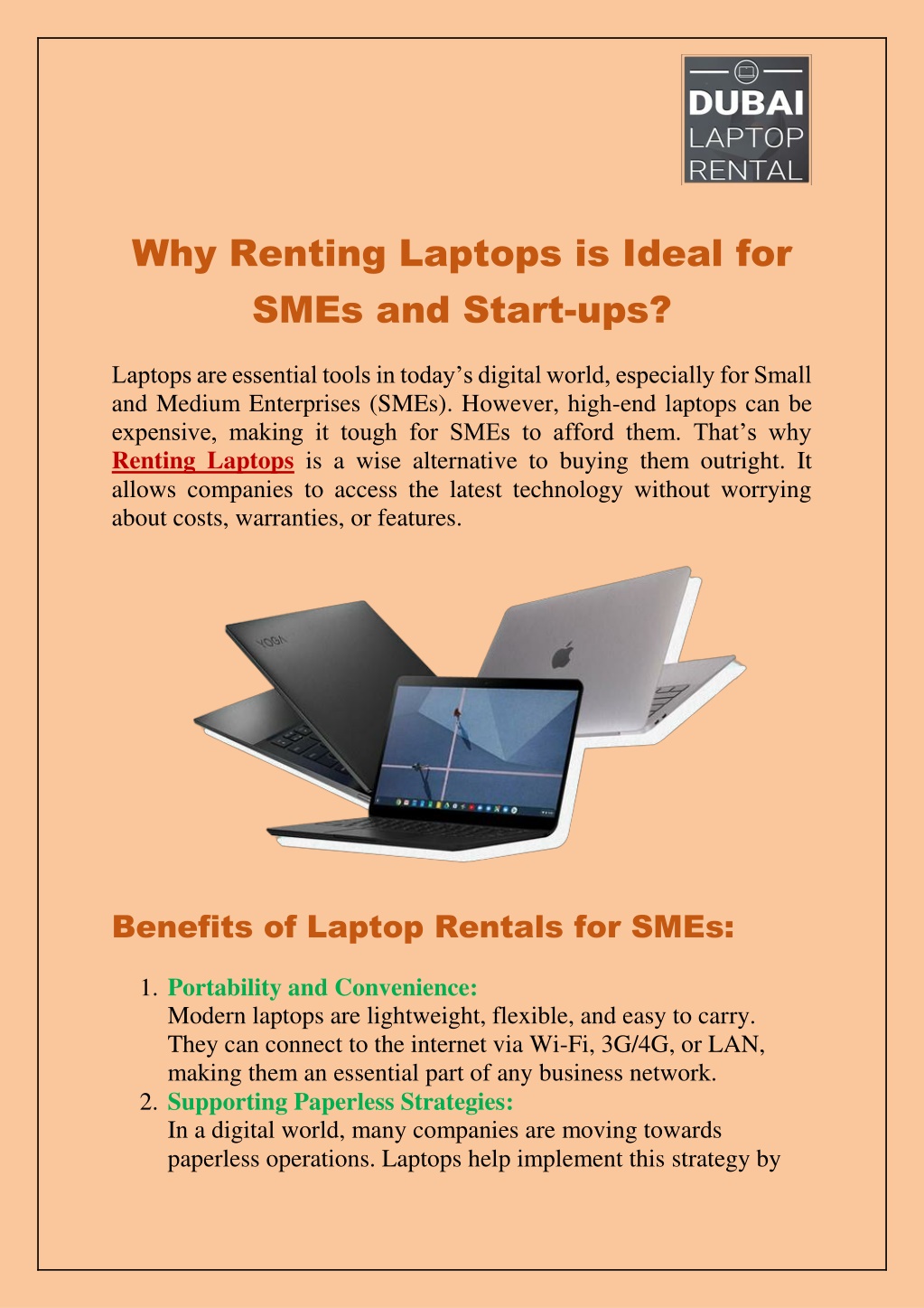 why renting laptops is ideal for smes and start l.w