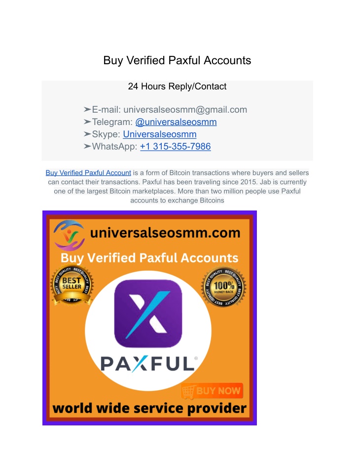 buy verified paxful accounts n.w