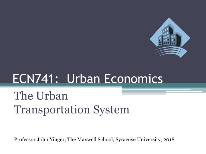 Urban Transportation Systems Through Modeling