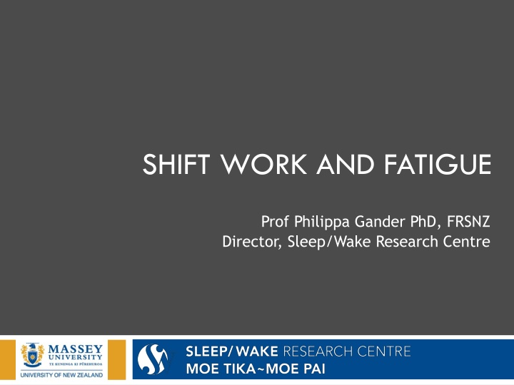 Managing Fatigue and Shift Work: Impact on Safety and Wellbeing