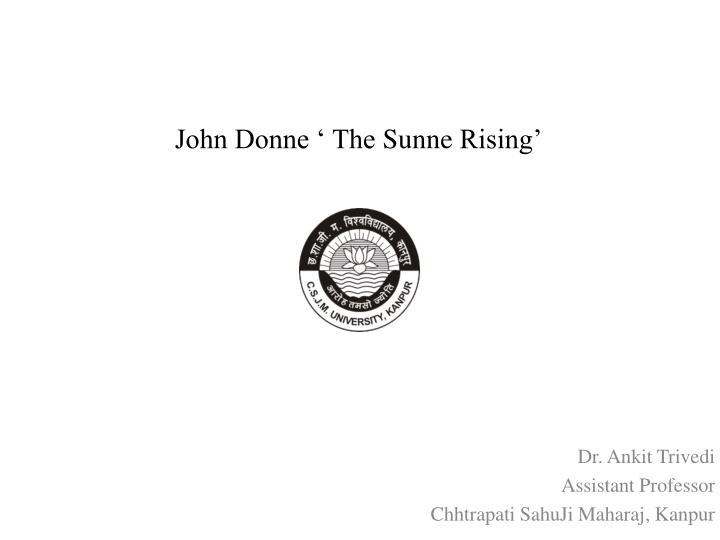 Analysis of John Donne's Poem 