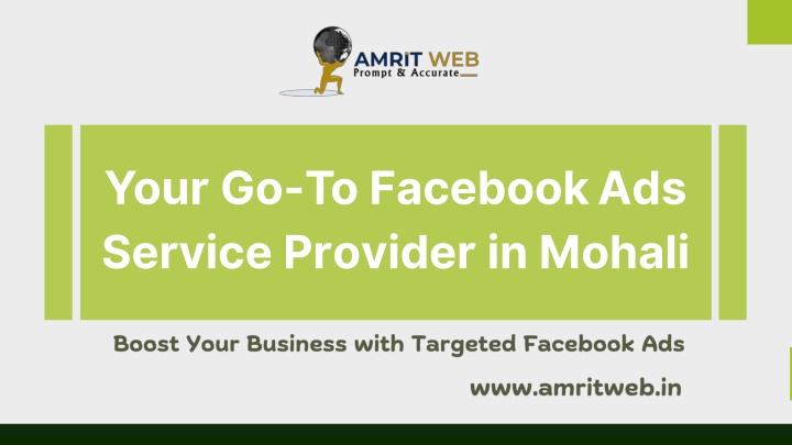 Your Go-To Facebook Ads Service Provider in Mohali -Amrit Web...................