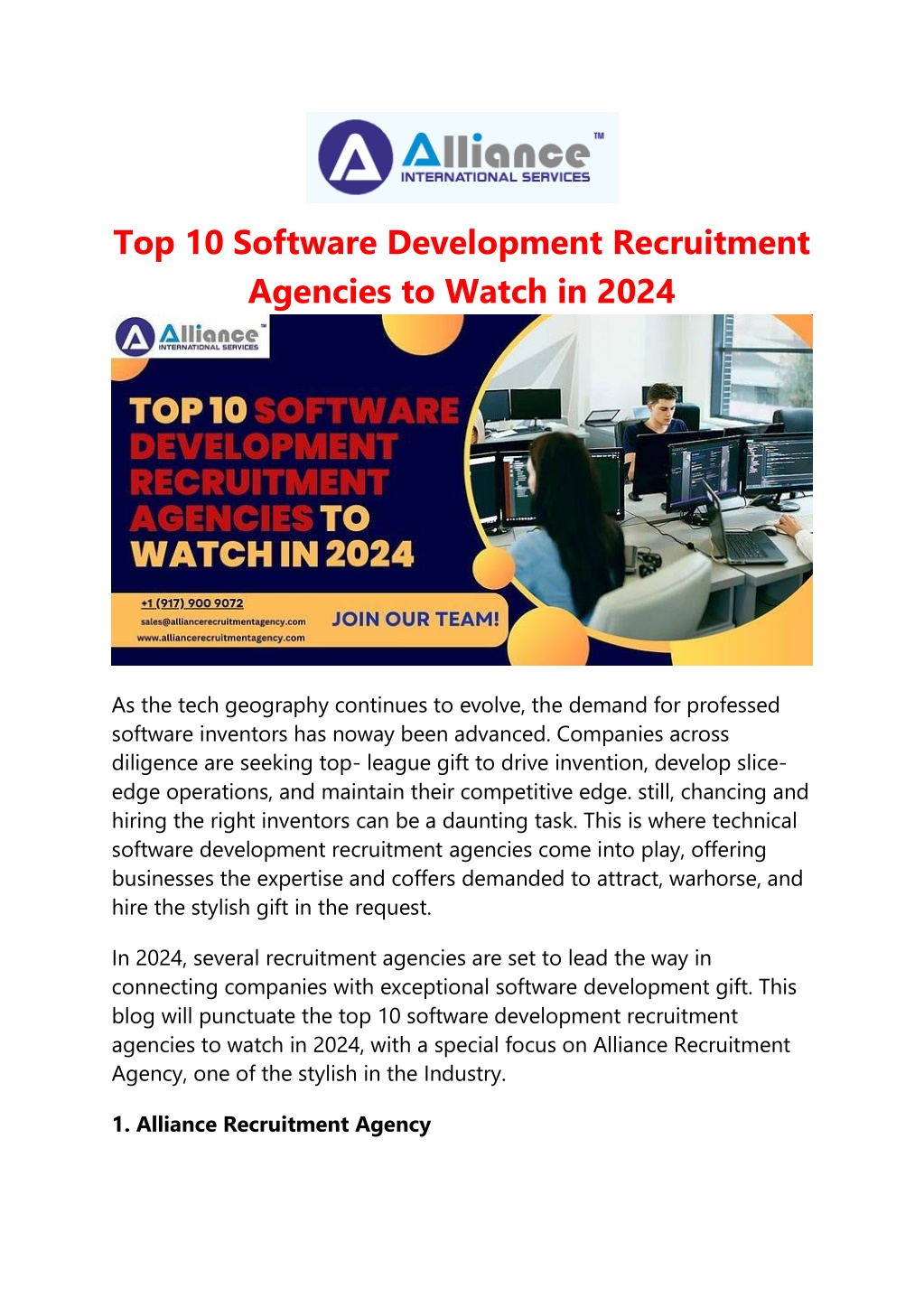 top 10 software development recruitment agencies l.w