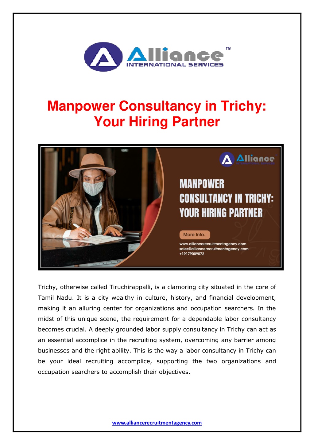 manpower consultancy in trichy your hiring partner l.w