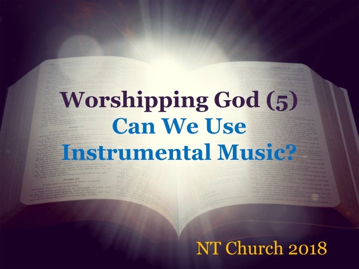 Instrumental Music in the New Testament Church
