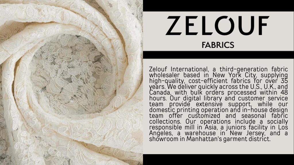 zelouf international a third generation fabric l.w