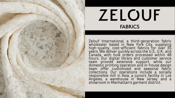 zelouf international a third generation fabric n.w