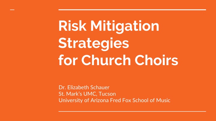 Risk Mitigation Strategies for Church Choirs