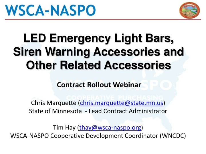 LED Emergency Light Bars & Siren Warning Contract Rollout Webinar Overview