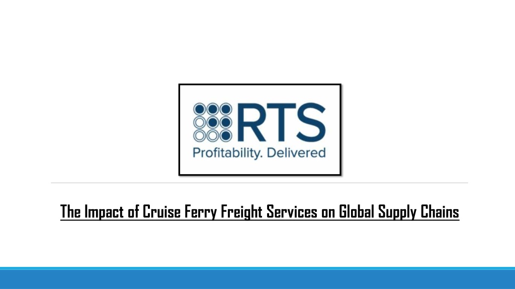 the impact of cruise ferry freight services l.w