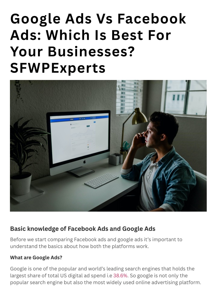 google ads vs facebook ads which is best for your n.w