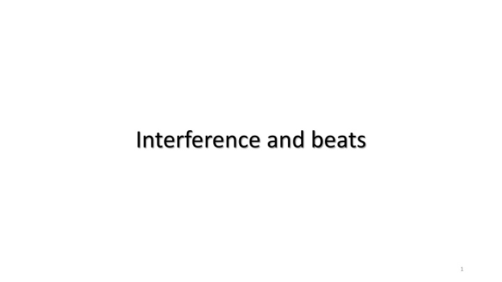 Interference and Beats in Waves