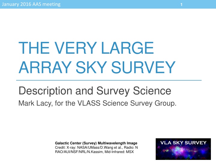 VLASS Sky Survey and Galactic Science Highlights