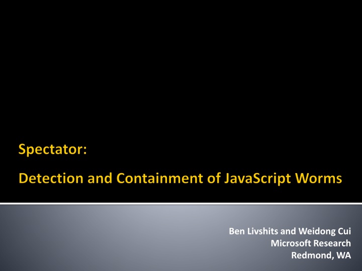 Exploring Web Application Vulnerabilities and JavaScript Worms