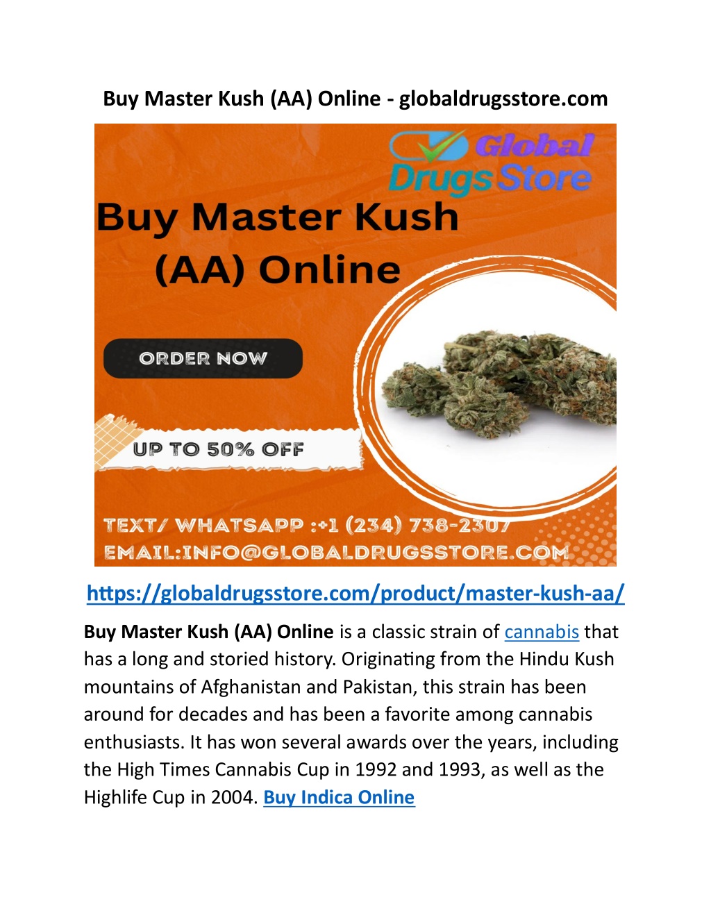 buy master kush aa online globaldrugsstore com l.w