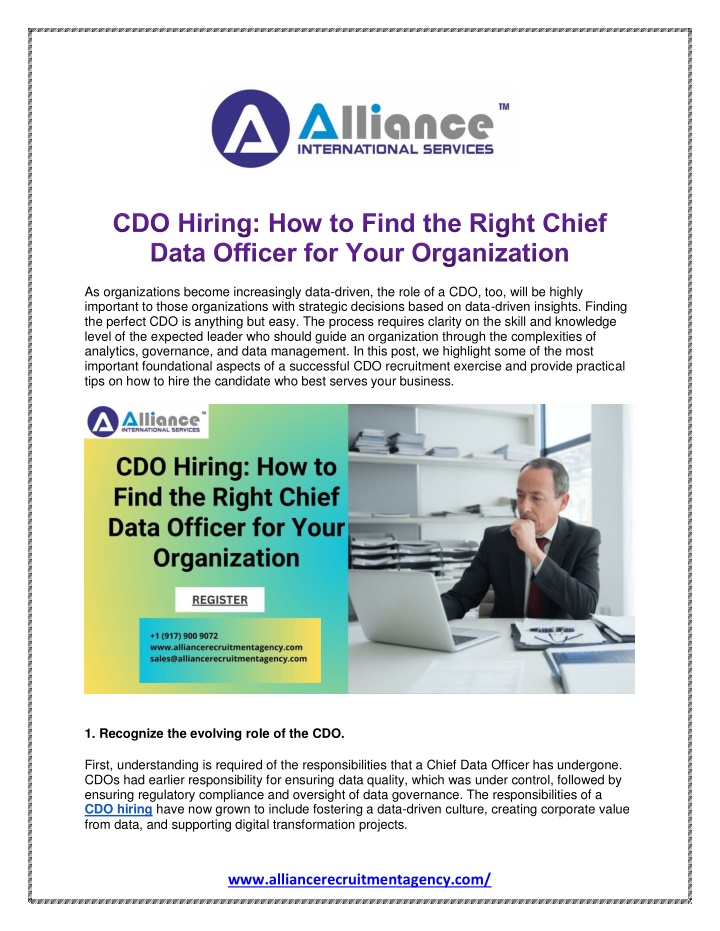 as organizations become increasingly data driven n.w