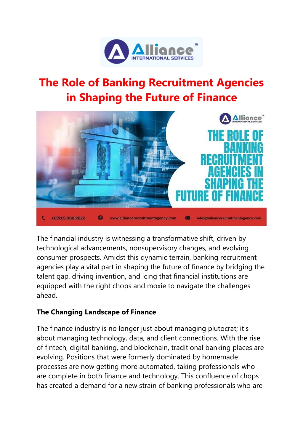 the role of banking recruitment agencies l.w