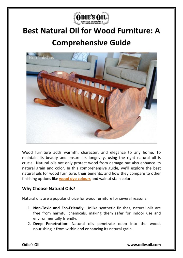 best natural oil for wood furniture n.w