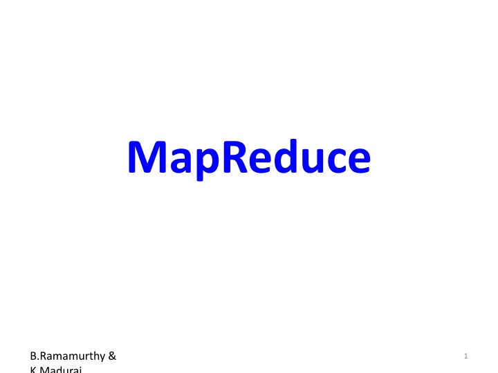 MapReduce in Distributed Systems