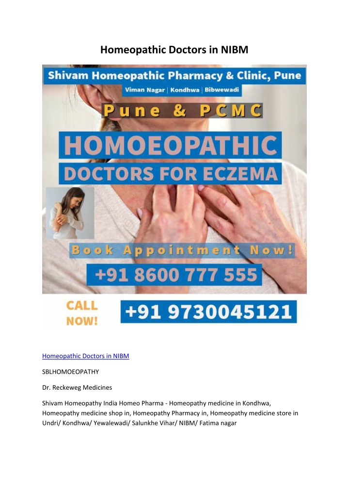 homeopathic doctors in nibm n.w