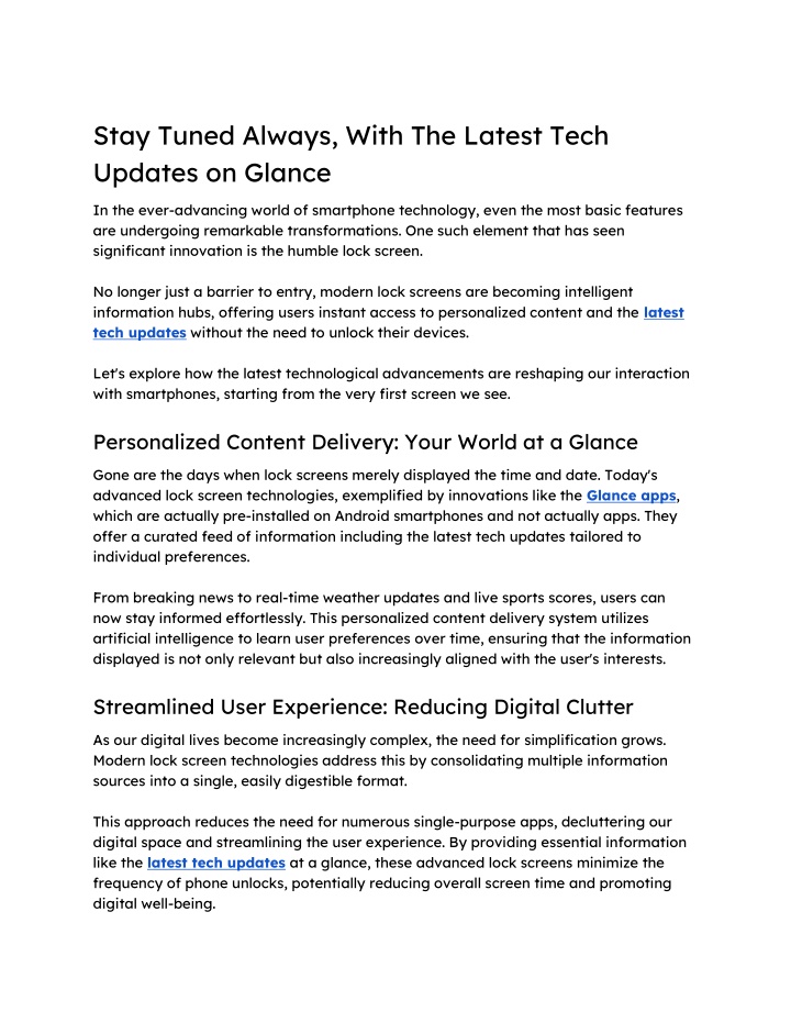 stay tuned always with the latest tech updates n.w