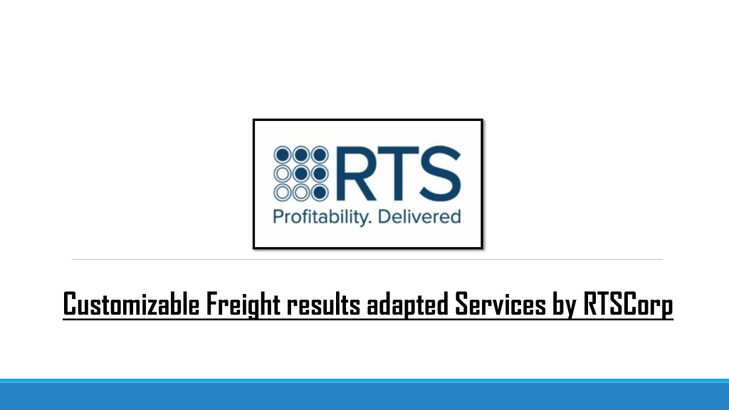 customizable freight results adapted services l.w