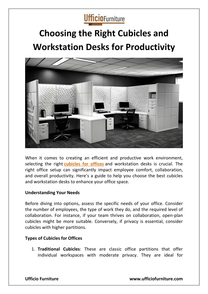choosing the right cubicles and workstation desks n.w