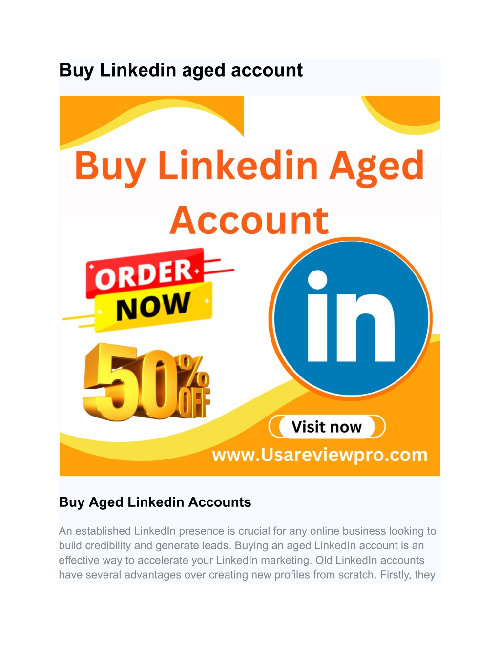 buy linkedin aged account l.w