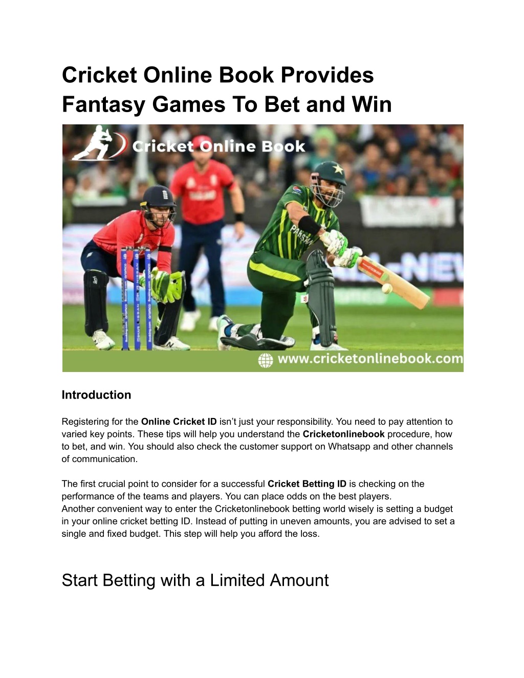 cricket online book provides fantasy games l.w