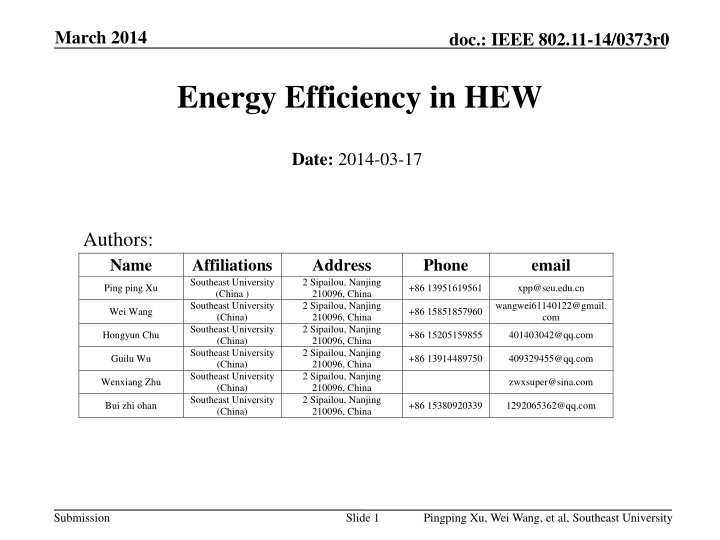 Enhancing Energy Efficiency in IEEE 802.11 HEW Standard