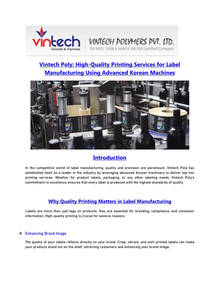 vintech poly high quality printing services n.w