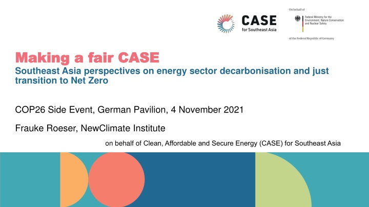 Southeast Asia Perspectives on Energy Transition to Net Zero - COP26 Event Insights