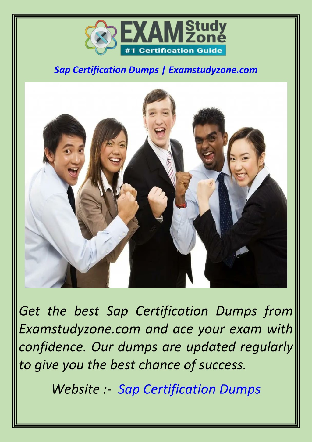 sap certification dumps examstudyzone com l.w