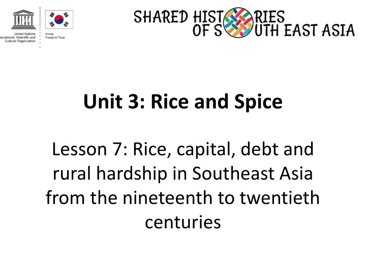 Globalization and Economic Development in Southeast Asia's Rice Industry