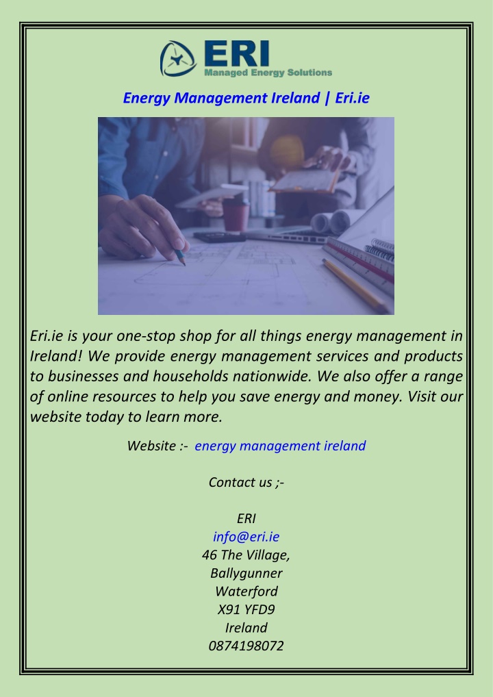 energy management ireland eri ie n.w