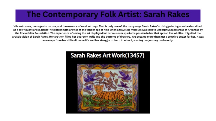 the contemporary folk artist sarah rakes n.w