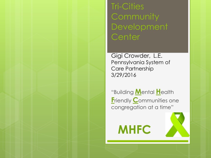 Building Mental Health Friendly Communities through Faith