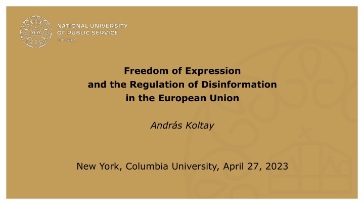 Regulation of Disinformation in the European Union: A Comprehensive Overview