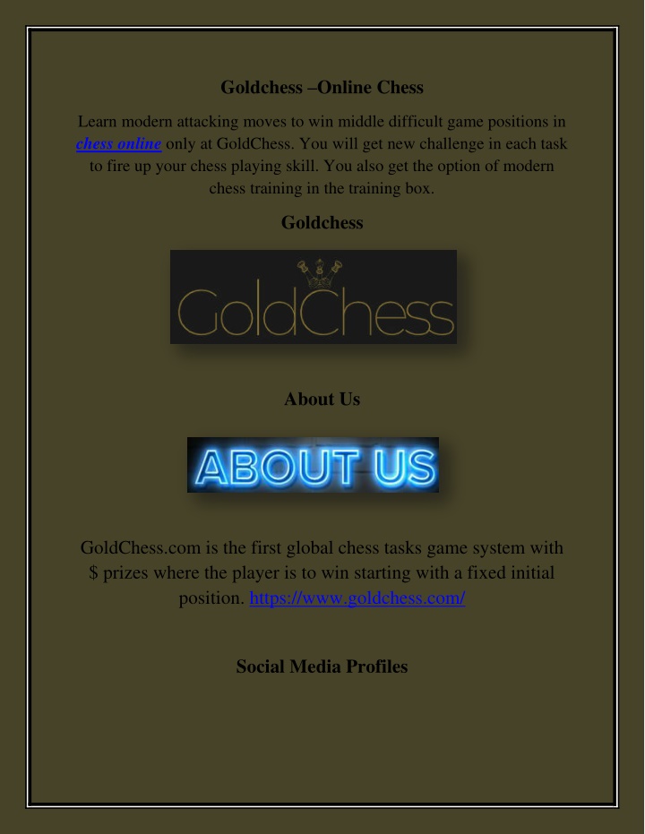 goldchess online chess n.w