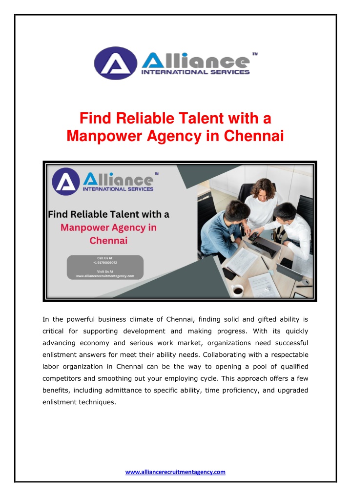 find reliable talent with a manpower agency n.w