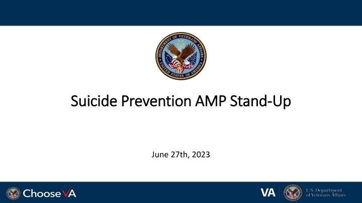 Suicide Prevention AMP Stand-Up Development Process Overview
