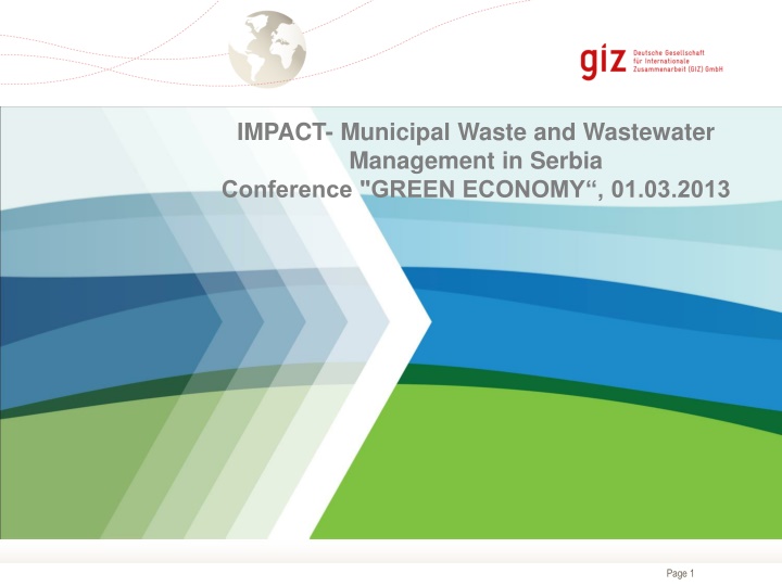 Sustainable Municipal Waste and Wastewater Management in Serbia Conference