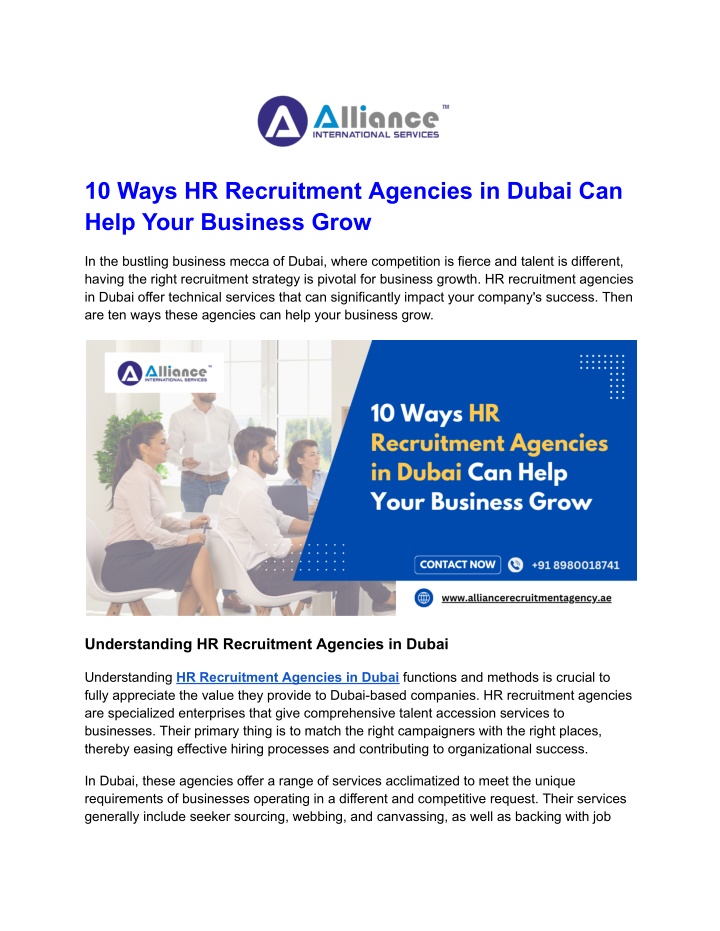10 ways hr recruitment agencies in dubai can help n.w