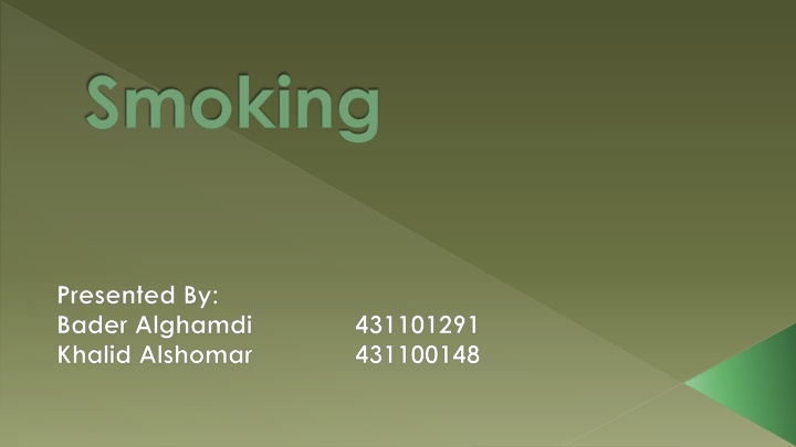 Smoking: Risks, Cessation, and Public Health Concerns in Saudi Arabia