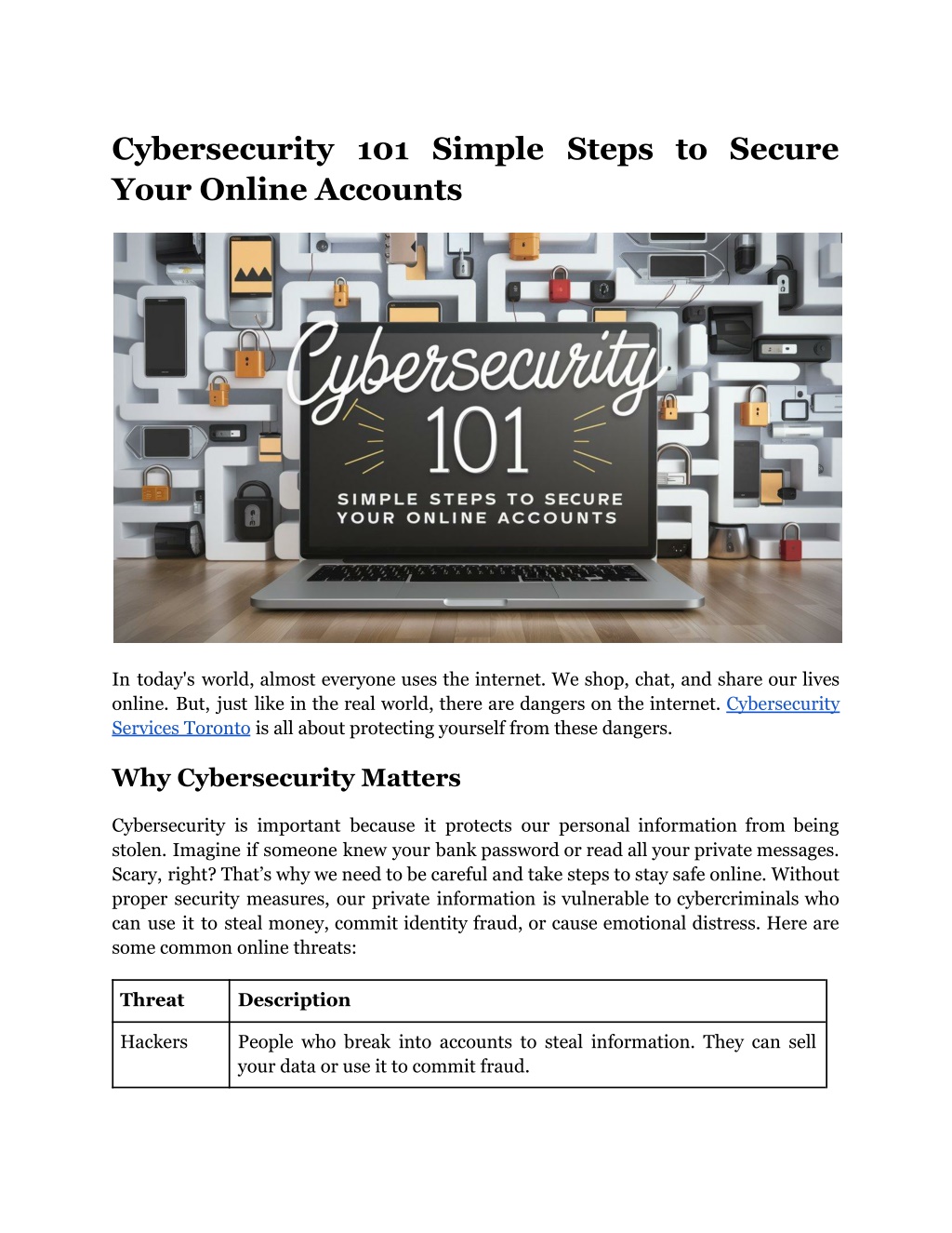 cybersecurity 101 simple steps to secure your l.w