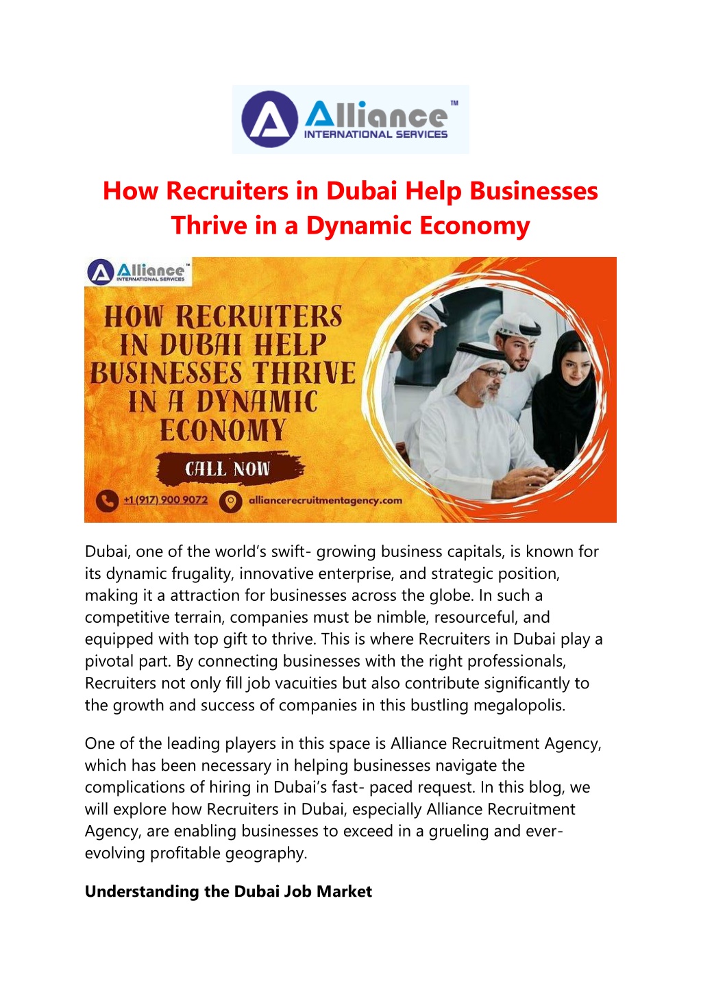 how recruiters in dubai help businesses thrive l.w