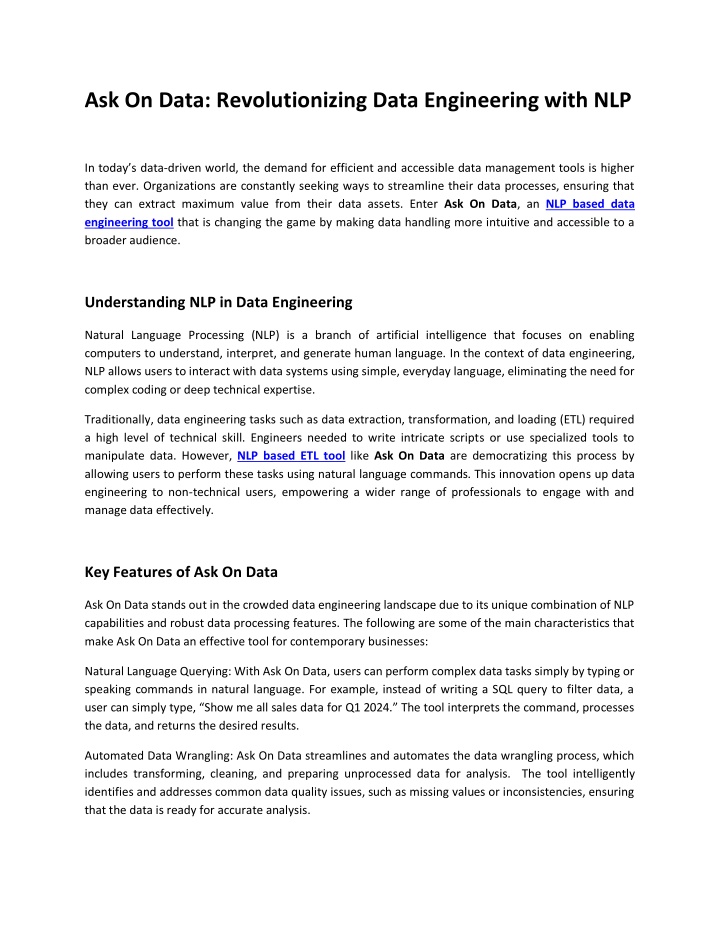 ask on data revolutionizing data engineering with n.w